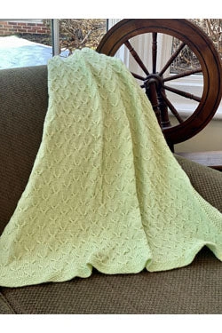 Fluttering Wings Baby Blanket Crochet Pattern Plymouth Yarn